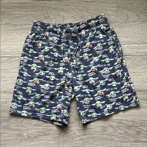 Star Wars Green and Black Baby Yoda Shorts